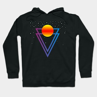 RETRO TRIANGLES WITH STARS IN THE UNIVERSE Hoodie